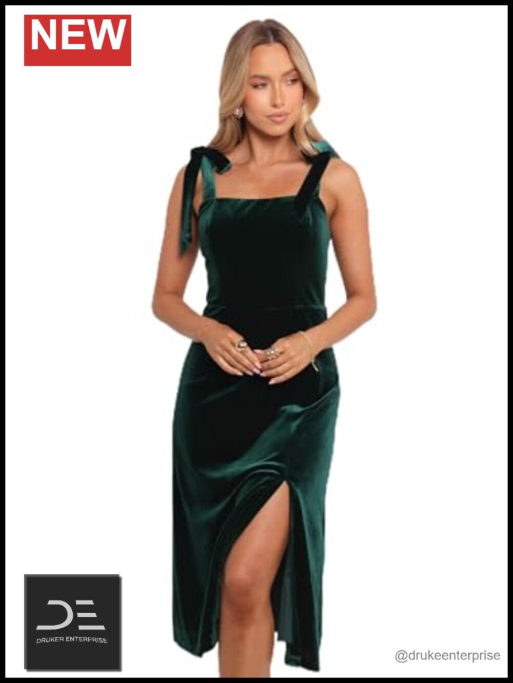 Velvet Midi Dress Sleeveless Square Neck A Line